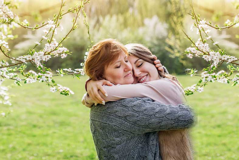 Mother and Daughter hugging